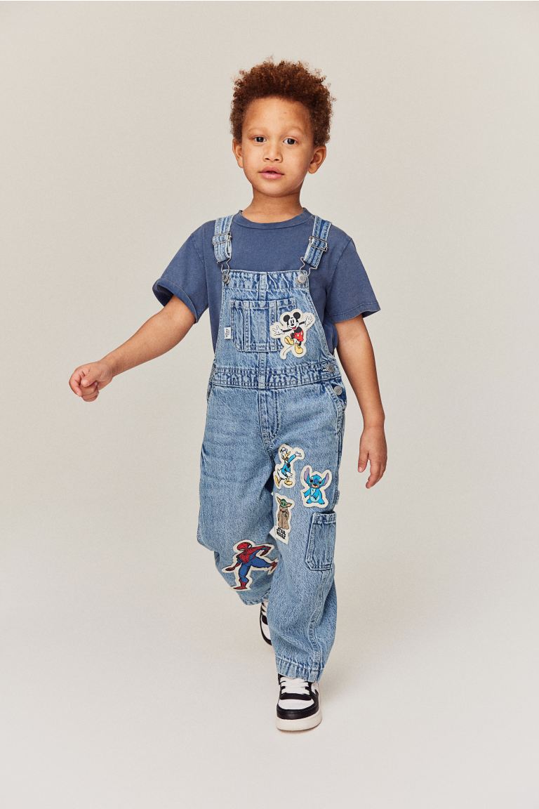 Overall jeans niño Disney H&M spiderman mickey starwars stitch