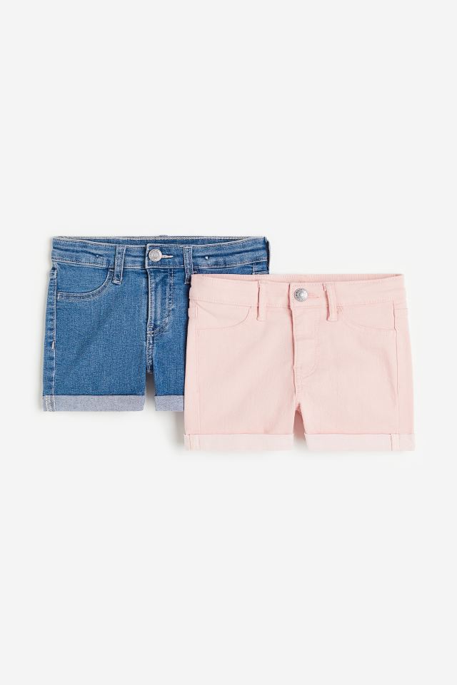 Shorts jeans rosado azul niña H&M