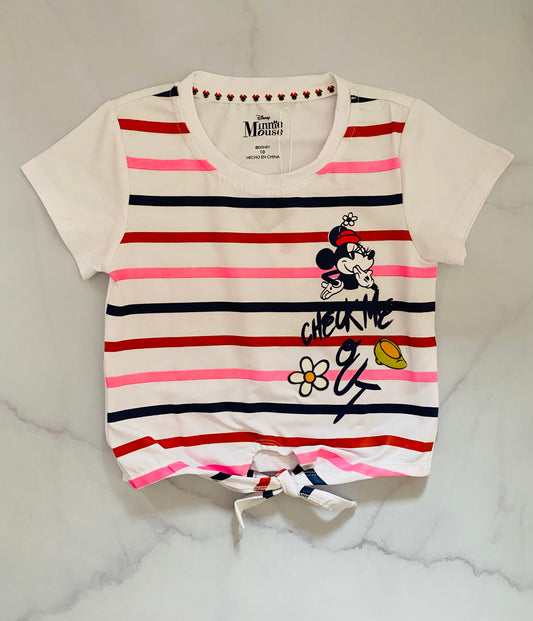 Camisa blanca rayas chongo Disney minnie