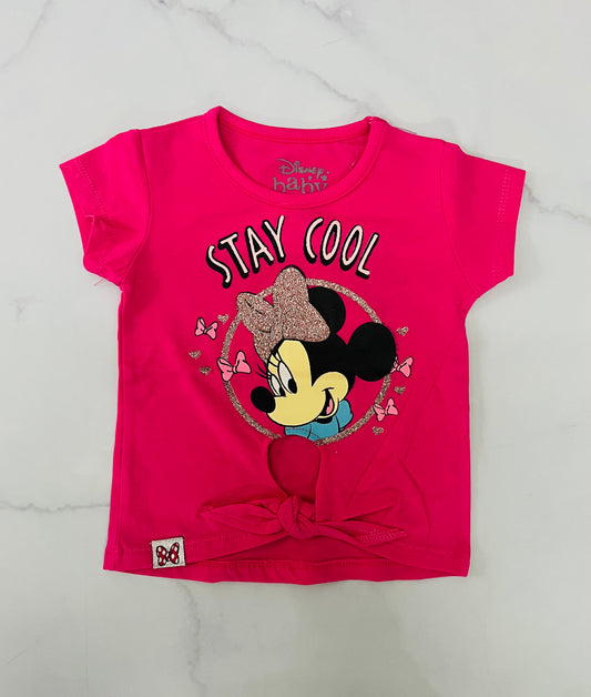 Camisa Minnie rosada fucsia chongo cintura