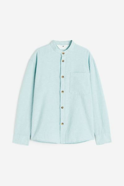 Camisa formal H&M verde Henley  niño