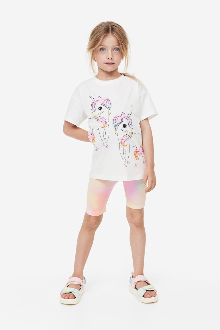 Set 2 piezas blanco unicornio H&M niña