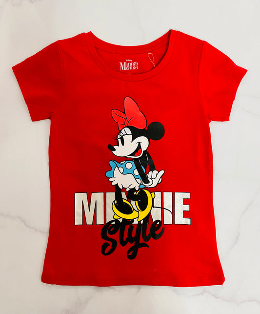 Camisa roja Minnie style Disney niña