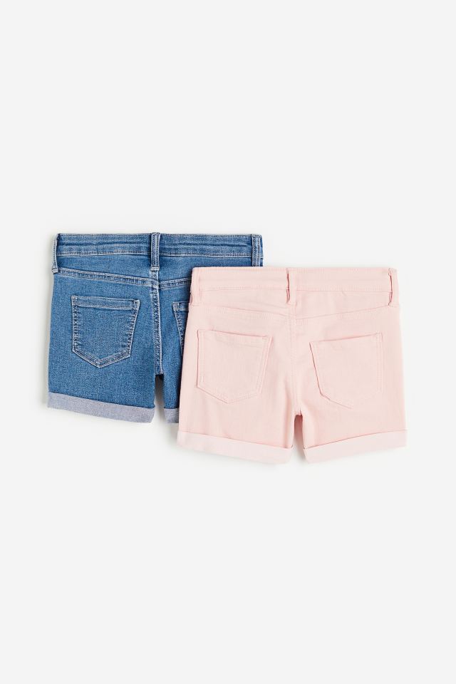 Shorts jeans rosado azul niña H&M