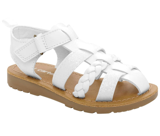 Sandalias blancas Carters niña trenza