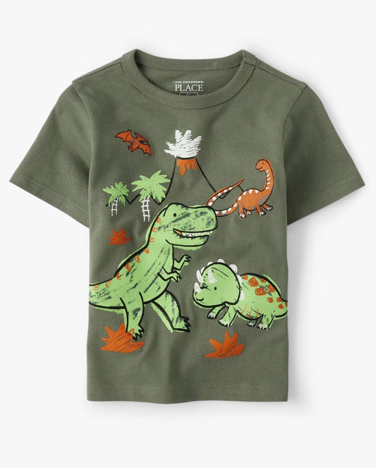 Camisa verde dinosaurio childrens place niño