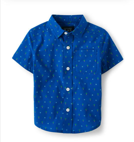 Camisa formal azul Childrens Place niño