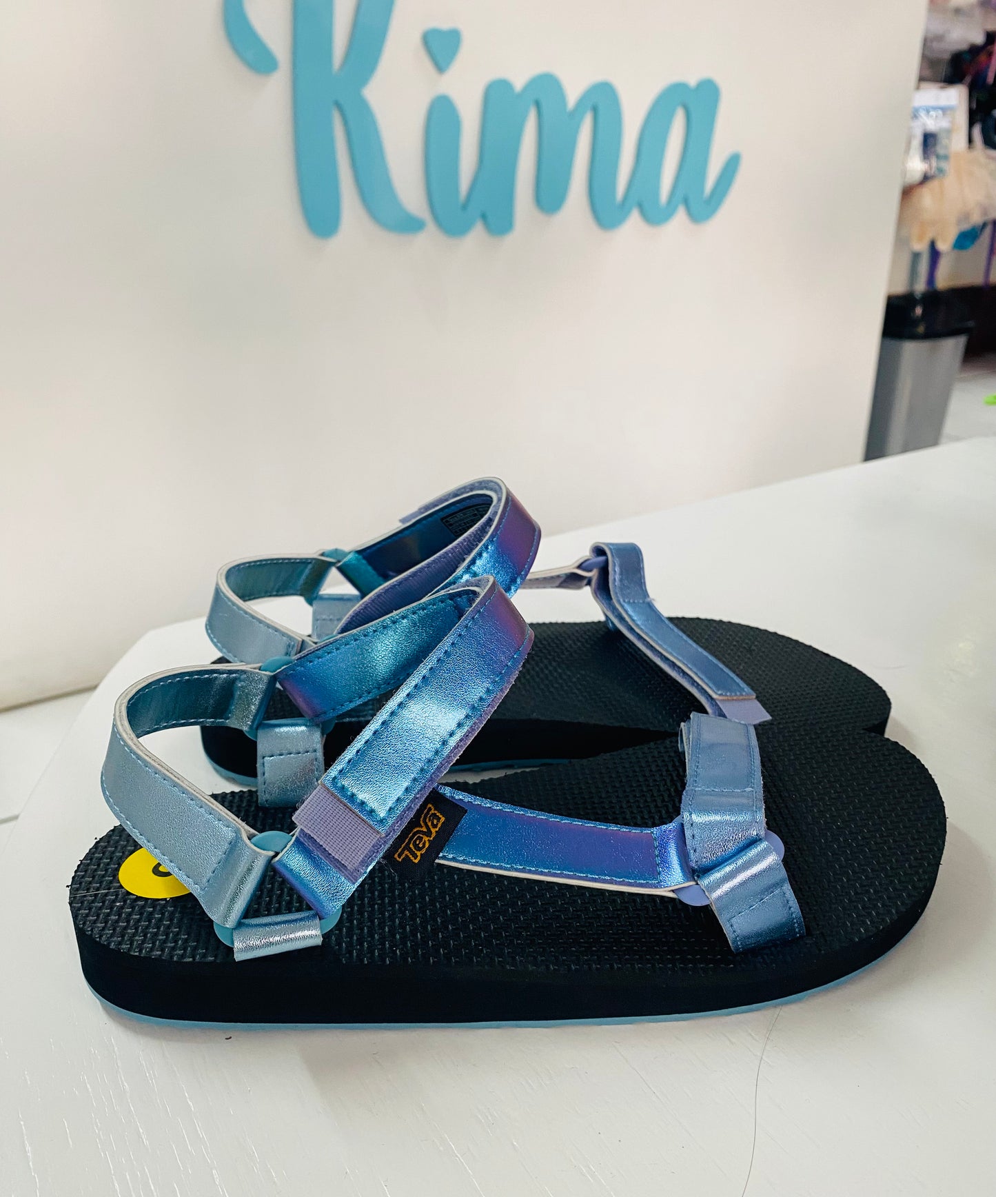 Sandalias azules niña teva 8682