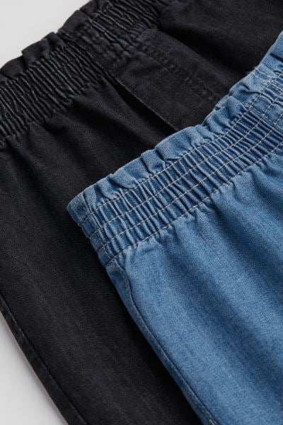 Shorts jeans azul negro niña H&M