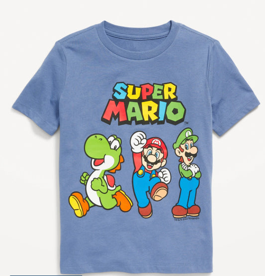 Camisa azul Mario Bross old Navy niño