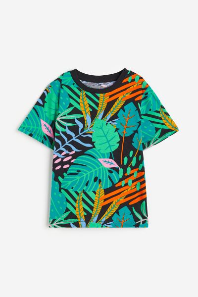 Camisa verde hojas H&M niño