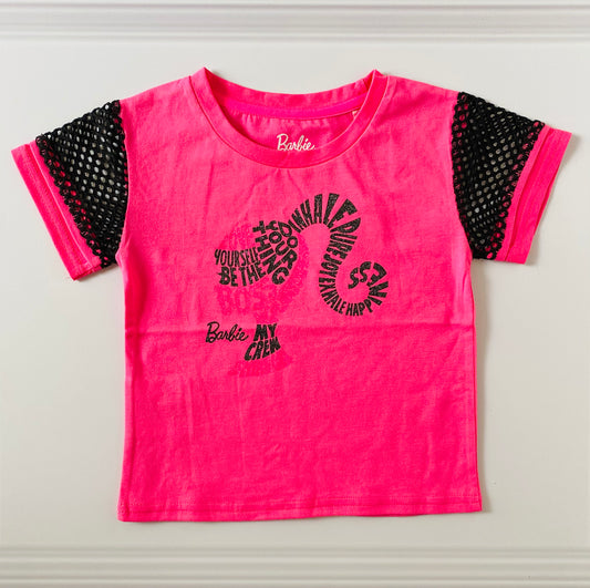 Camisa barbie rosado y negro