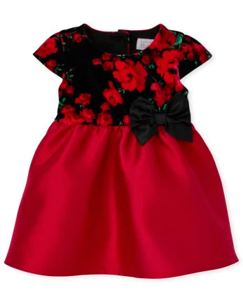 Vestido rojo flores niña Children's Place 0/3m a 14 años