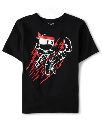 Camisa negra ninja Childrens Place niño