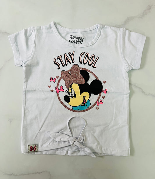 Camisa Minnie blanca niña y bebé niña