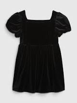 Vestido negro velvet Gap niña