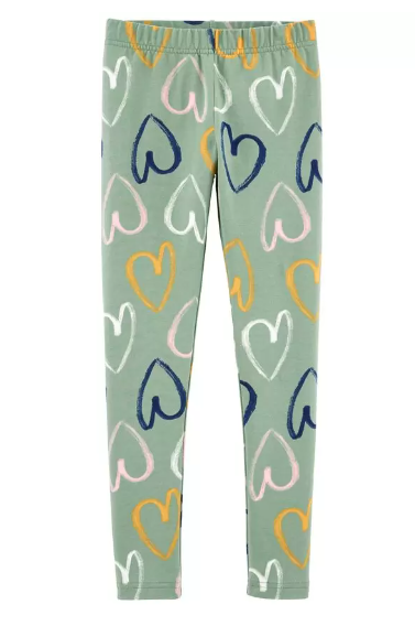 Leggings Oshkosh verdes corazon rectas