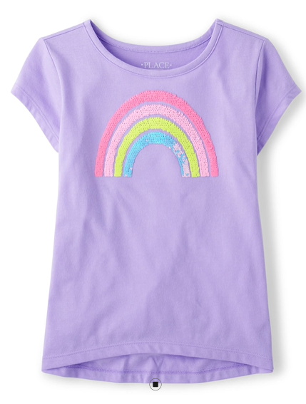 Camisa morada arcoiris Childrens Place niña