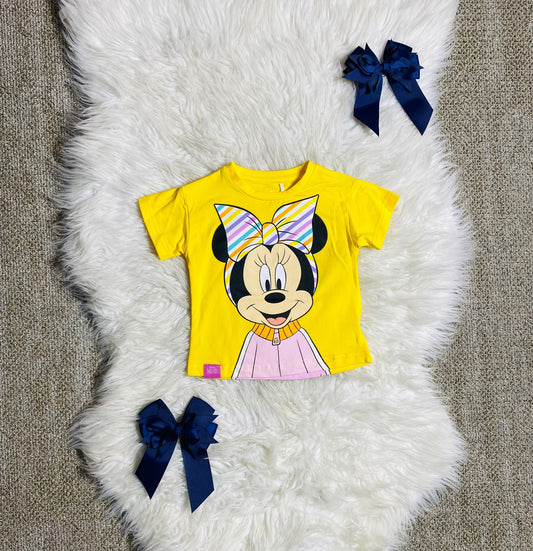 Camisa amarilla Minnie bebe niña