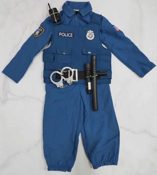 Disfraz policía azul niño