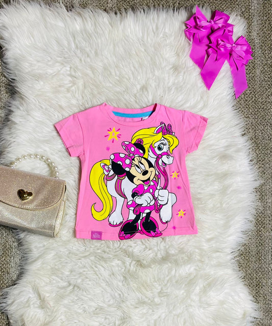 Camisa rosada Minnie bebe niña unicornio