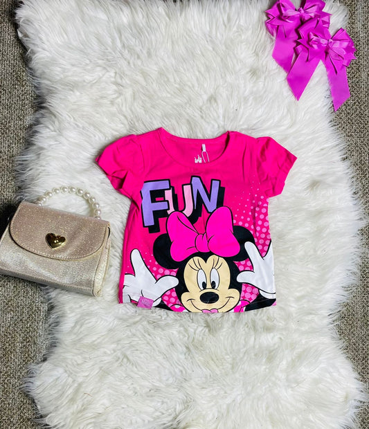 Camisa rosada Minnie bebe niña