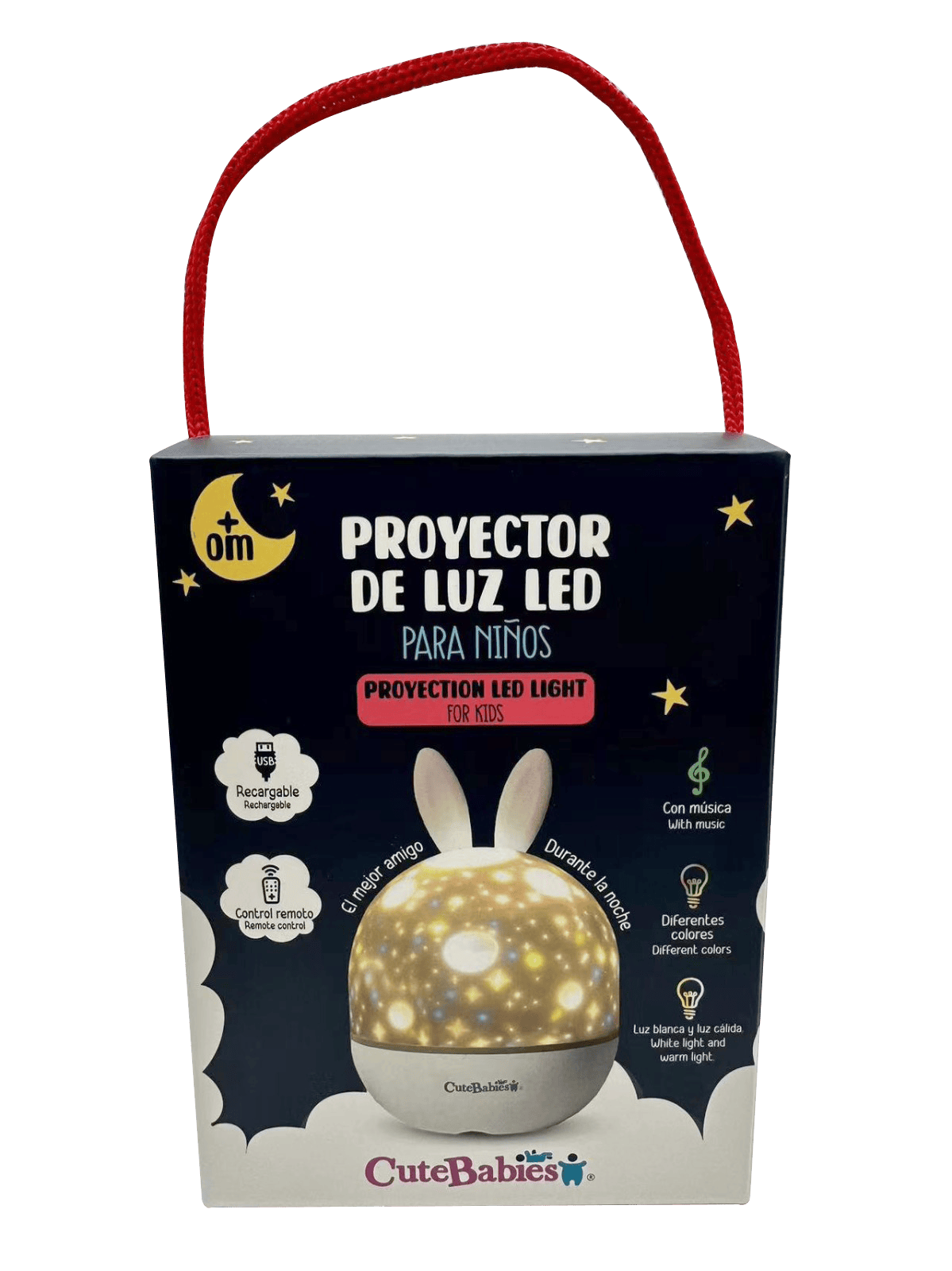 Proyector de luz en forma de conejo Cutebabies