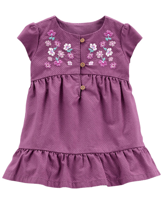 Vestido morado  Carters bebe niña  flores