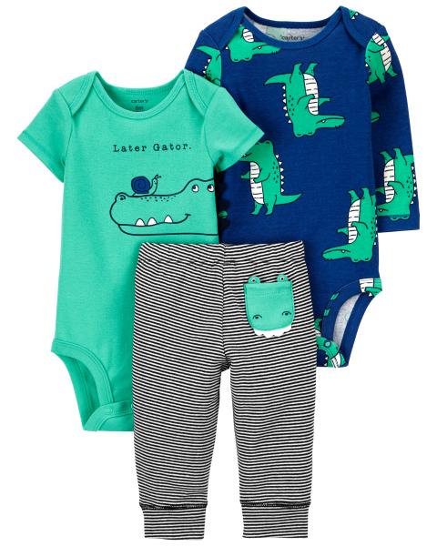 Set 3 piezas Carters bebe niño pantalon mameluco