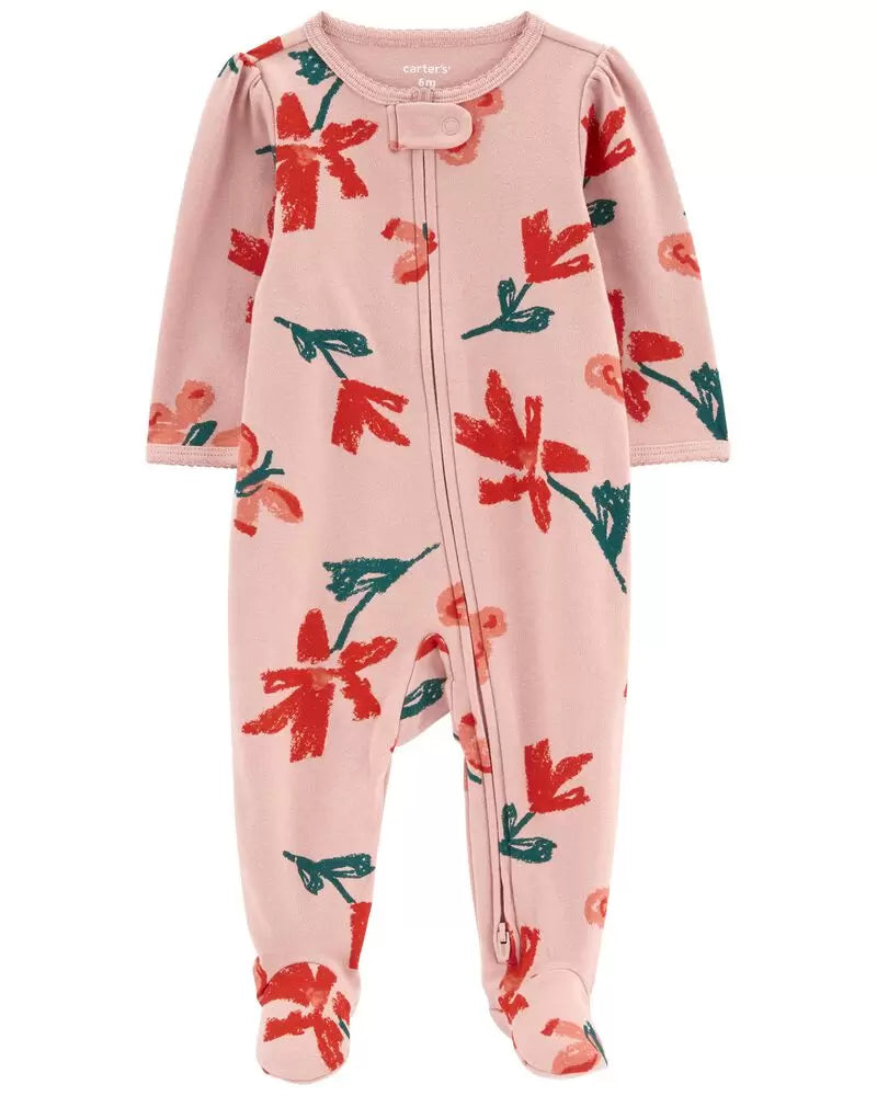 Pijama Carters bebé niña flores