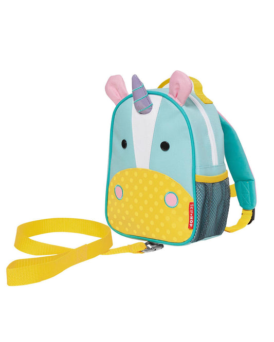 Mochila Skip hop unicornio con arnés verde amarillo