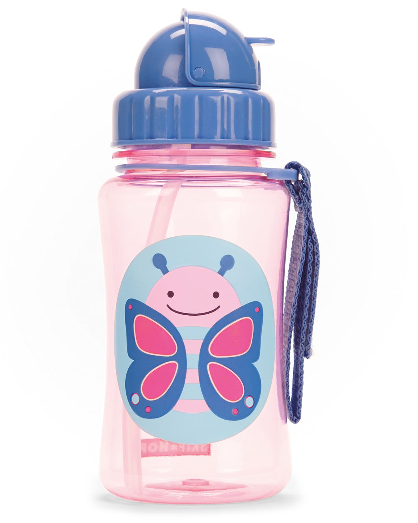 Termo Skip Hop mariposa 13 oz plastico pajilla