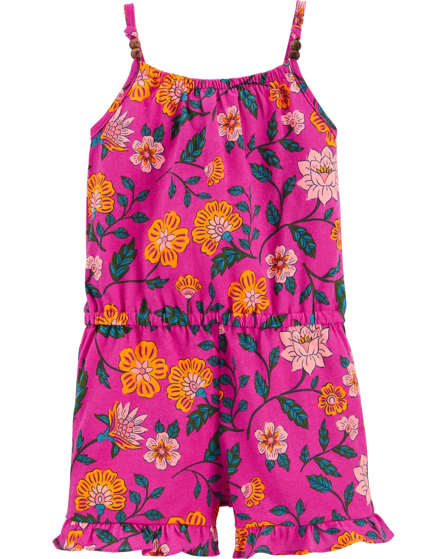 Romper rosado fucsia flores carters