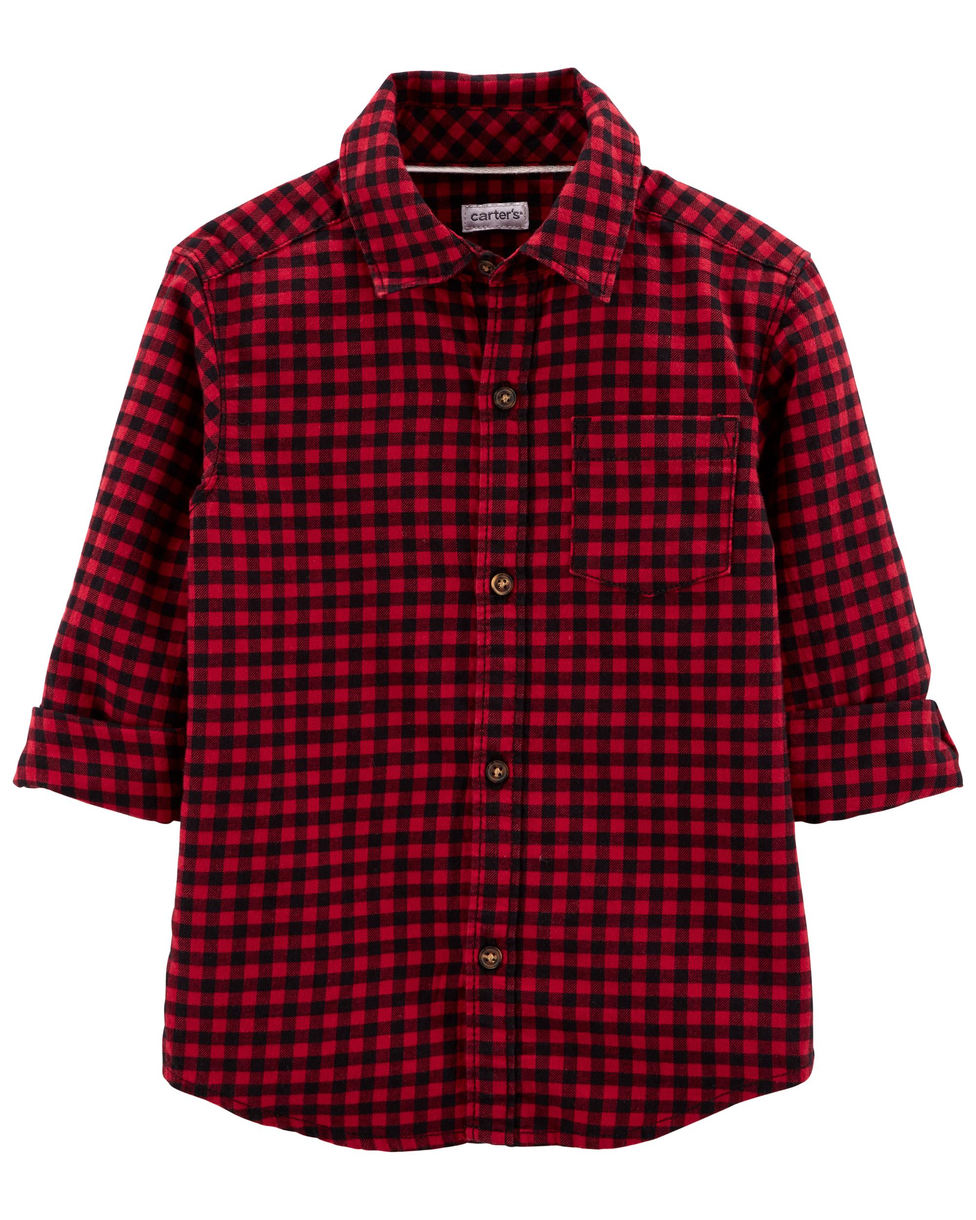 Camisa roja cuadros carters ni o 2 a 12 a os formal Kima Shop HN