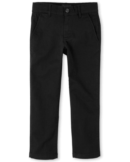 Pantalon negro tela formal childrens place niño 6-16 skinny