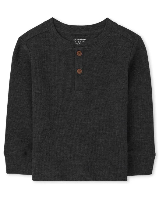 Camisa Henley Gris Childrens Place niño algodón