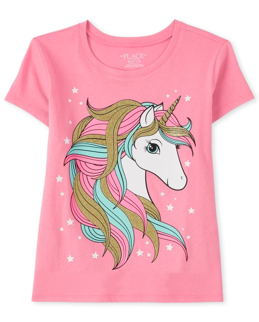 camisa unicornio rosada Children's Place niña