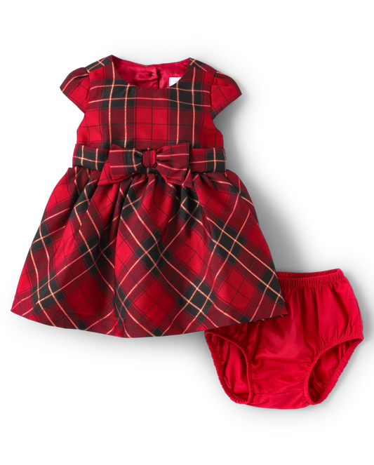 Vestido rojo cuadros bebe niña Children's Place 0 a 18 meses