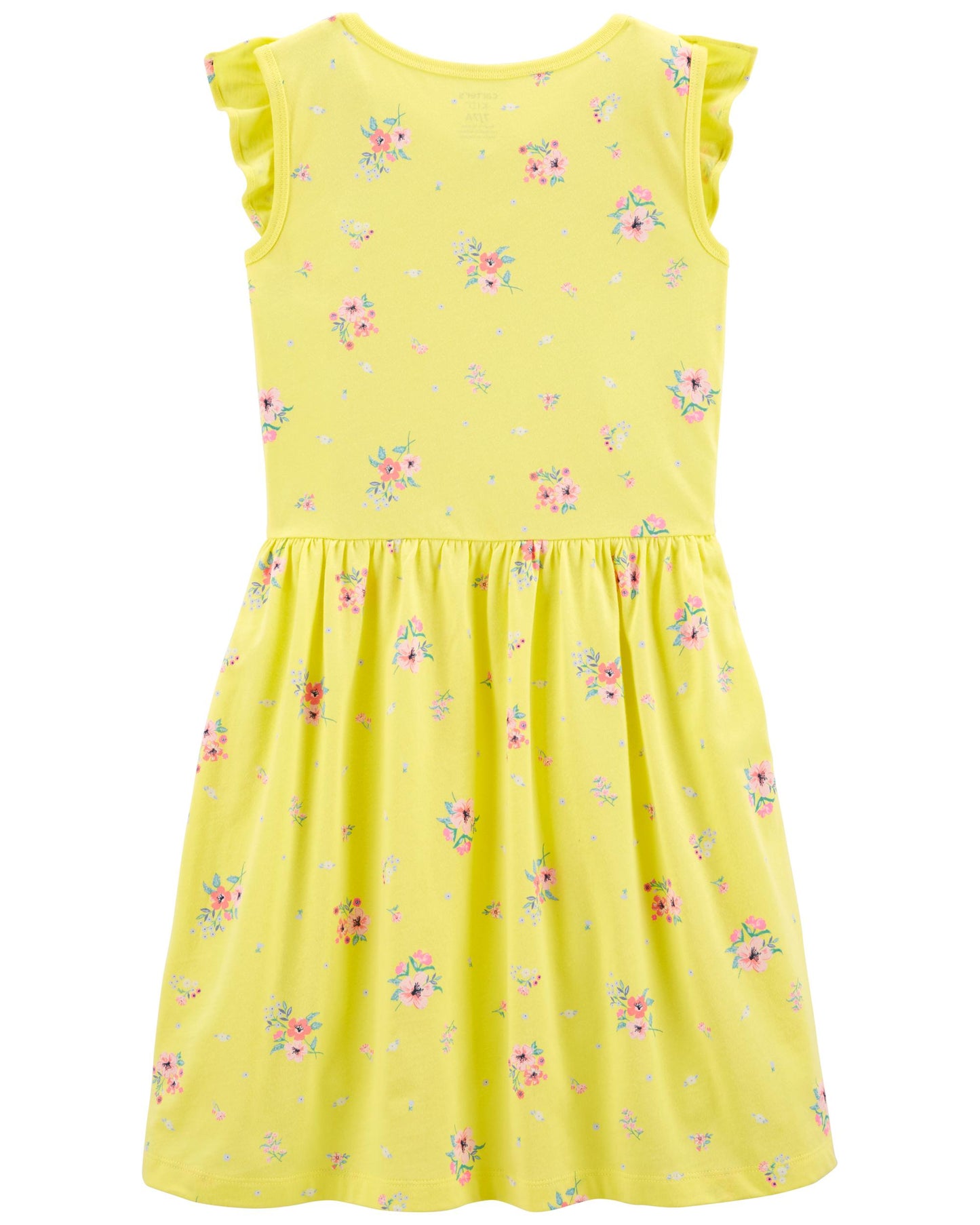 Vestido amarillo revuelos Carters flores 4-12 años