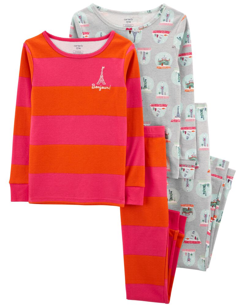 Set 4 Piezas pijamas carters niña paris