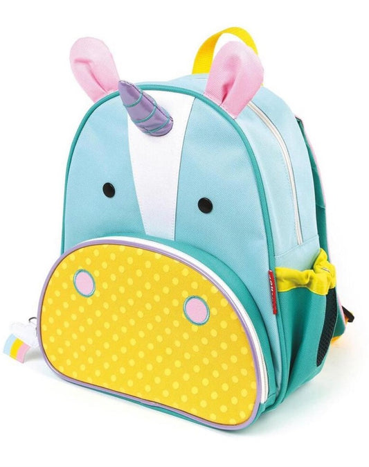 Mochila Skip hop niña unicornio mediana verde amarillo