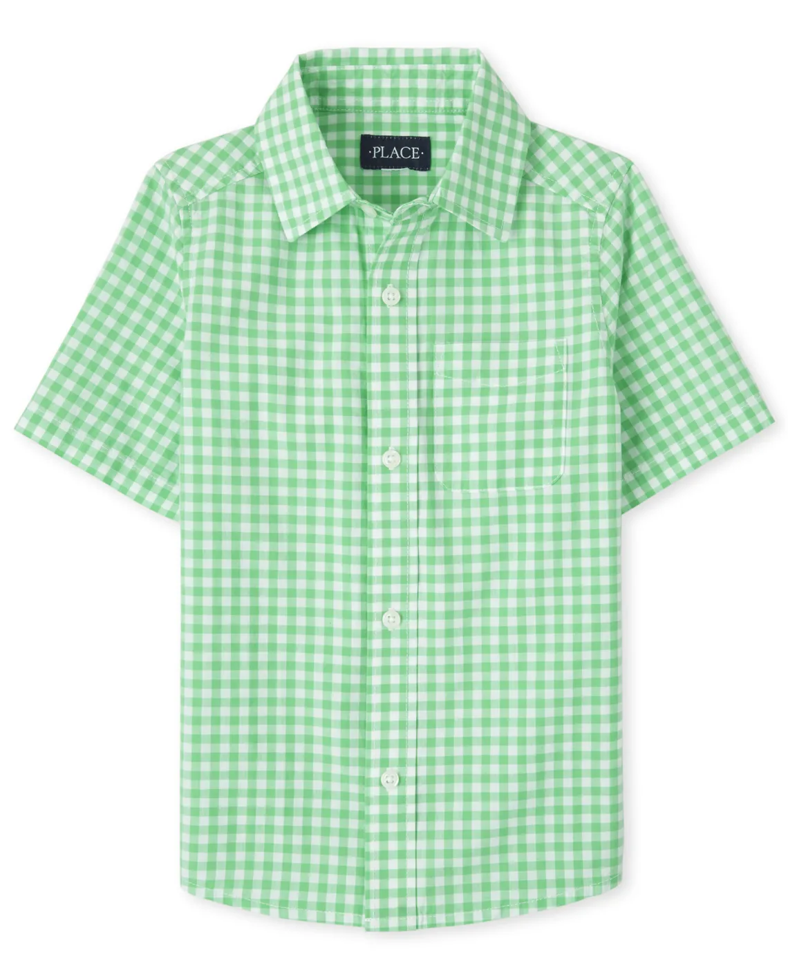 Camisa verde cuadros formal Childrens Place niño