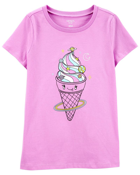 Camiseta morada cono Carters niña