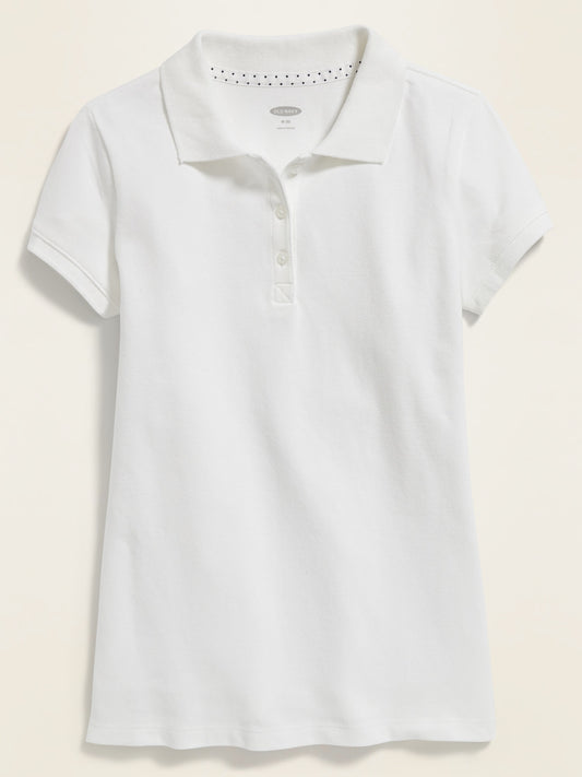 Camisa blanca polo niña old navy