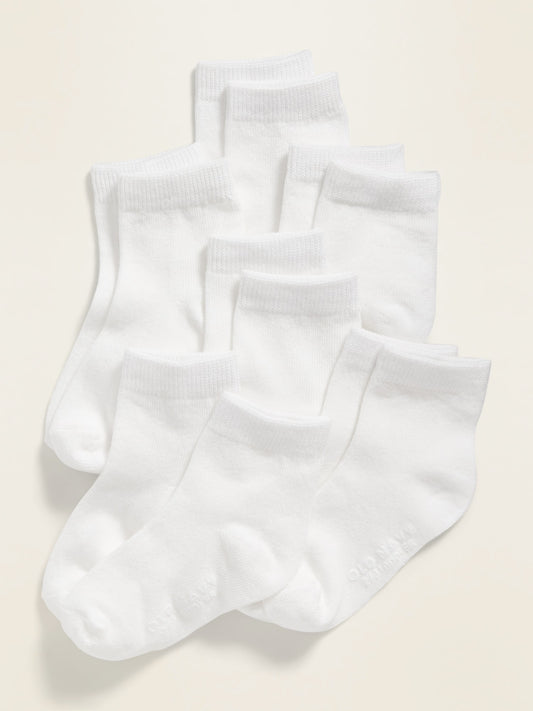 Set 6 calcetines blancos altos Childrens place niña niño unisex