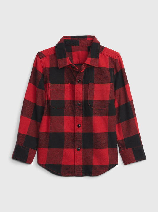 Camisa roja cuadros old navy niña una bolsa sin boton