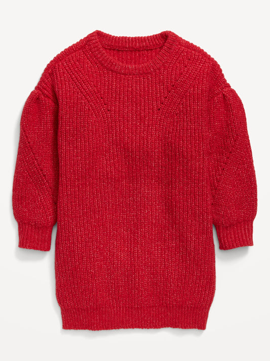 Vestido rojo sueter sweater Old Navy niña