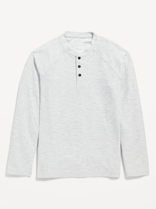 Camisa gris henley manga larga Old Navy niño