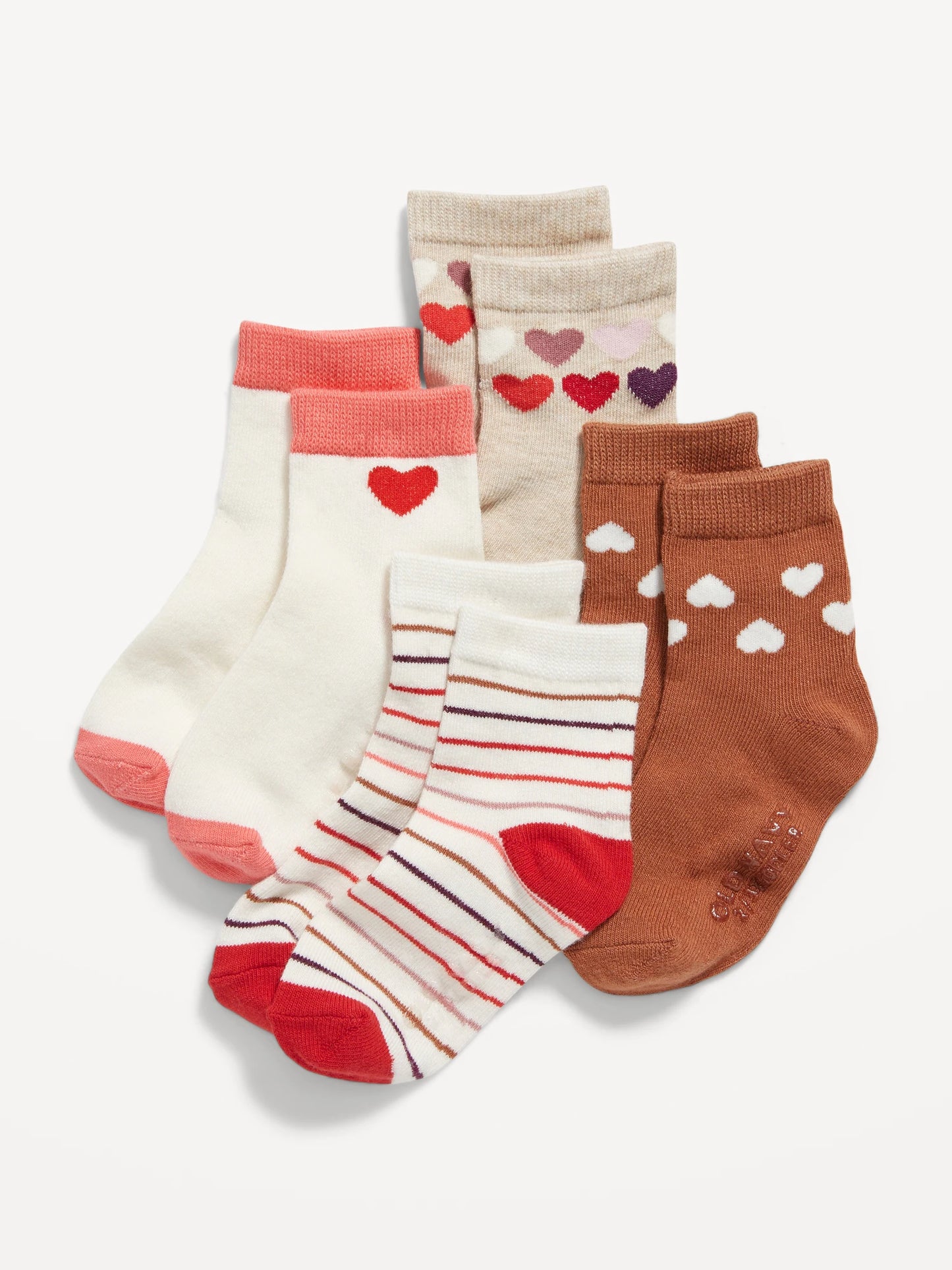 Set 4 Calcetines Old Navy niña corazon