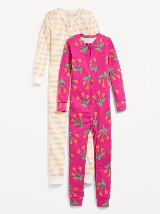 Set 2  Pijamas old navy bebe niña flores